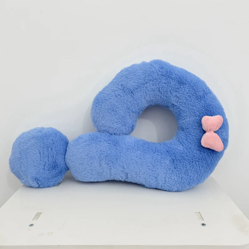 

Подушка для шеи с вопросительным знаком, 50 см, подходит для дома, дивана, кровати, офиса, защищает шейный отдел позвоночника, лучшие подарки