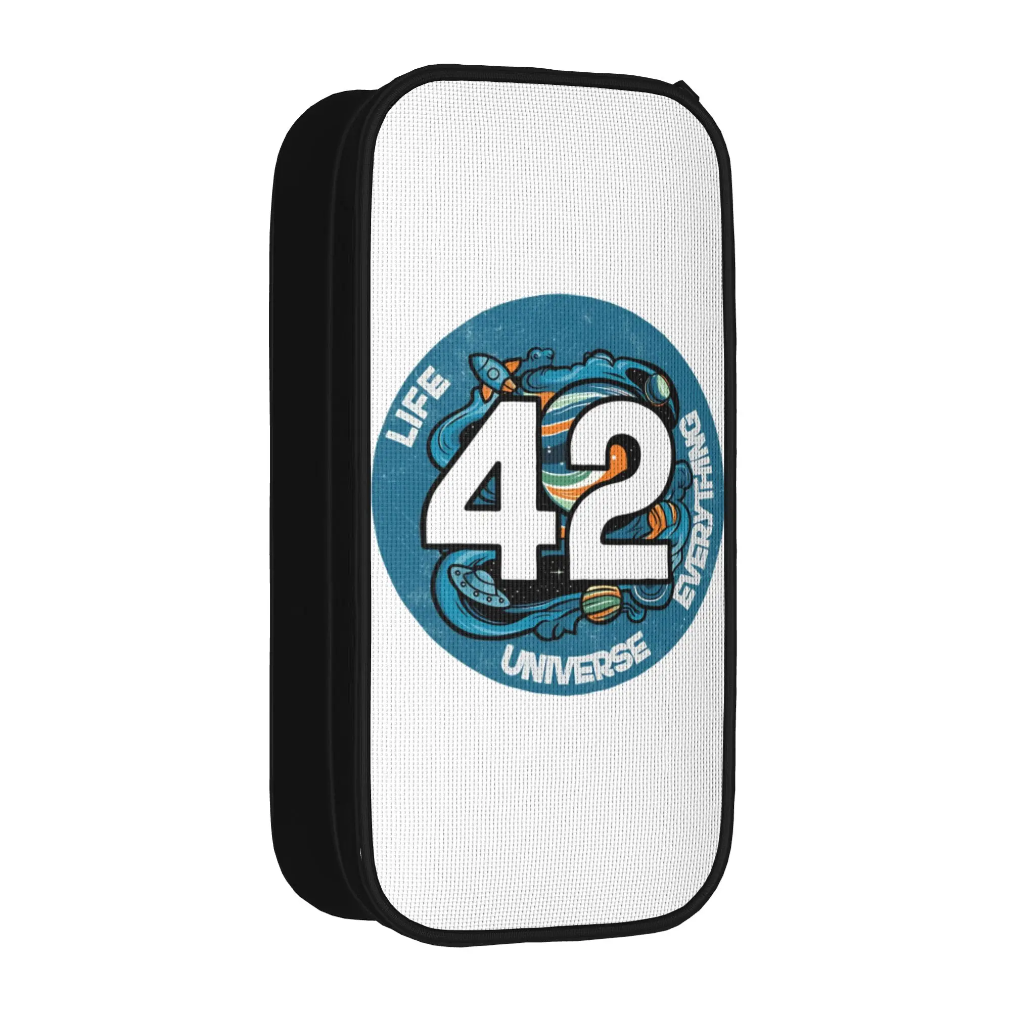 Classic Guide Fan 42 Life the Universe and Everything Pencil Case  Pencilcases Pen Big Capacity Bag Students School Stationery
