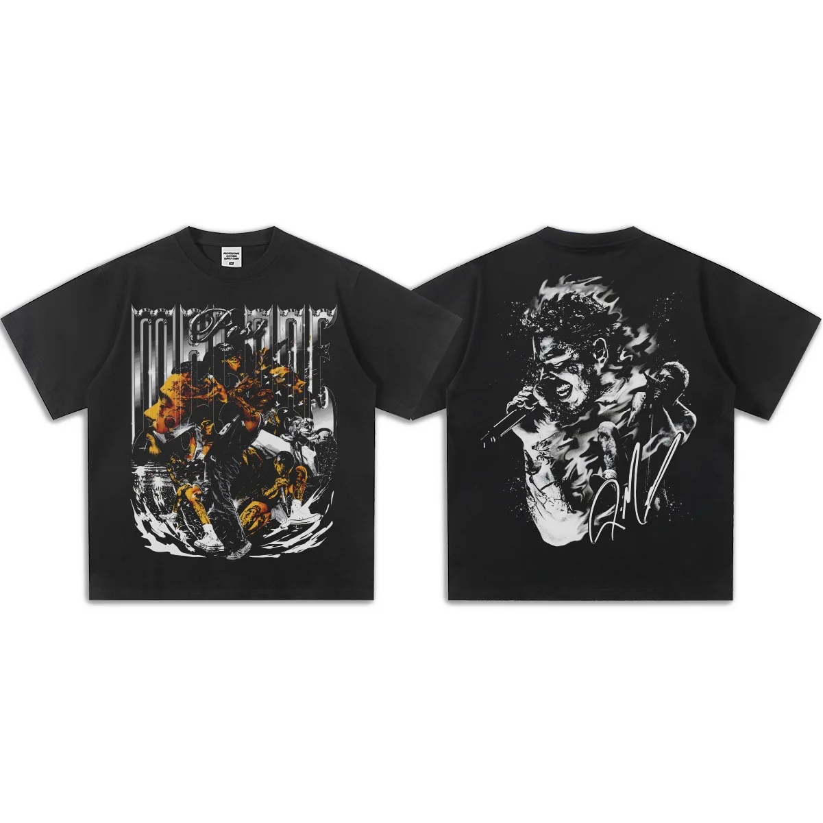 

Post Malone Double-Side Graphic T-Shirt Unisex Oversized Hip Hop Singer Casual Cotton Short Sleeve Skate Urban Vintage For Party
