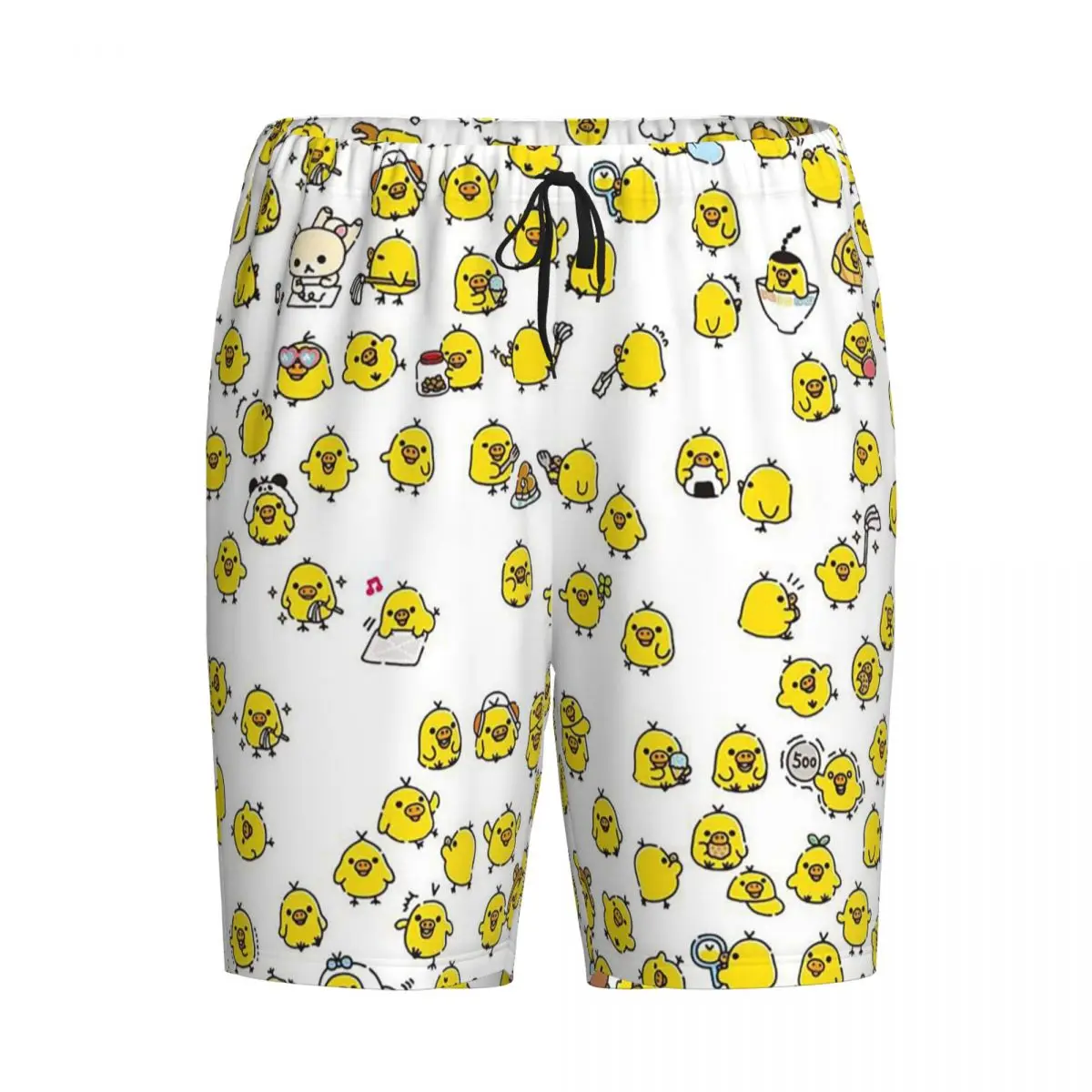 Custom Cute Kiiroitori Pattern Rilakkuma Shorts Sleeping Pants Men Pajama Pants Lounge Sleep Sleepwear Bottoms