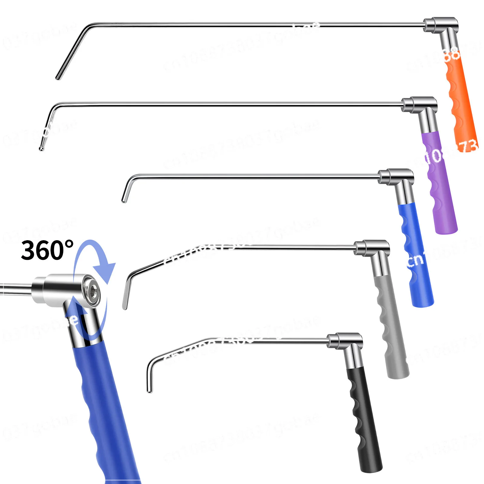 Car dent repair crowbar set, adjustable handle, paint-free body sheet metal repair tool