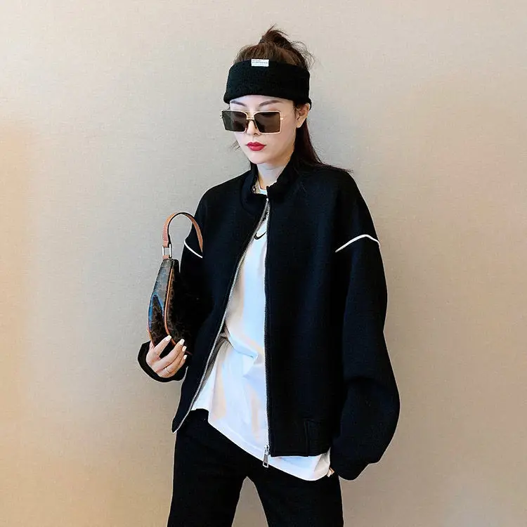 

2022 New Black White Short Winter Jacket Women Oversize Parka Coat Warm Thick Cotton Coat Loose Padded Female Winter Jacket