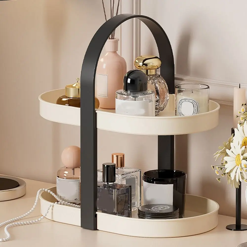 

Large Capacity 2 layers Handheld Storage Rack Waterproof Removable Display Stand Plastic Sundries Storage Rack Living Room