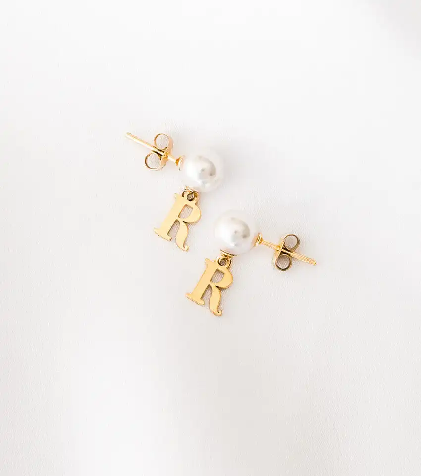 Netflix Models 3D Bubble Letters Earrings Stainless Steel Three-dimensional Custom Letters Women's Daily Jewelry Gift For Women