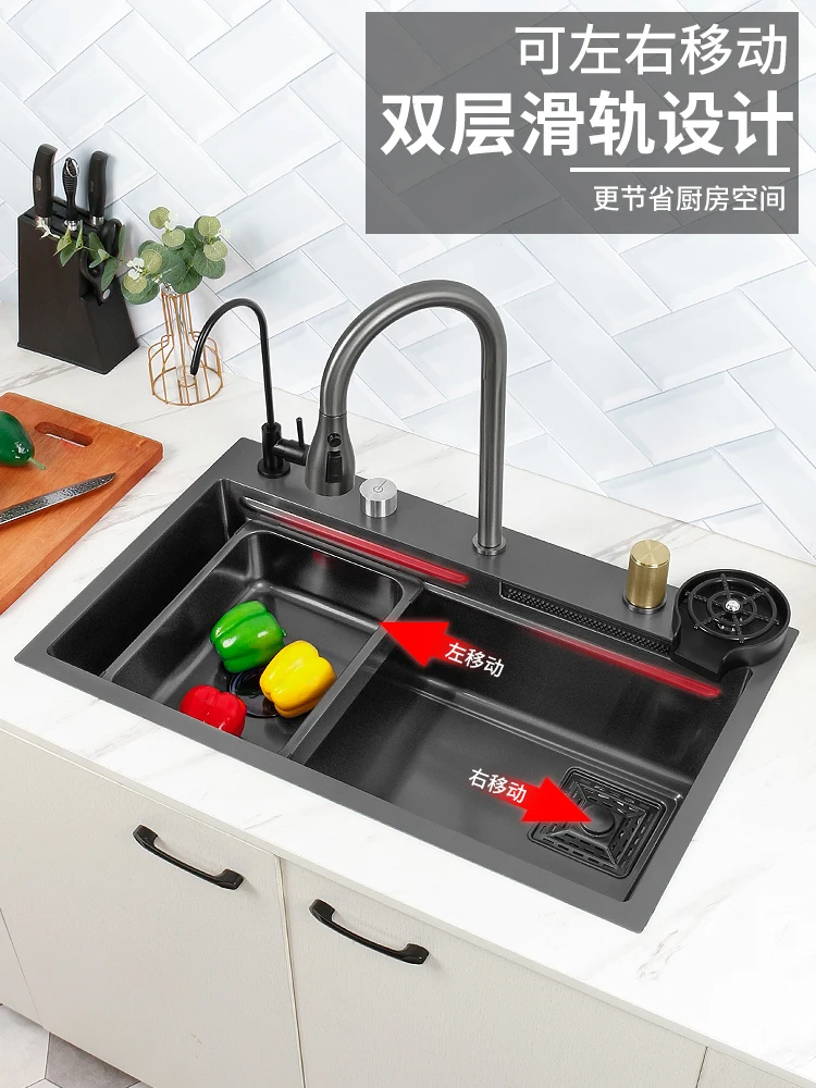 

Nano 304 stainless steel household single slot kitchen sink sink sink sink sink sink