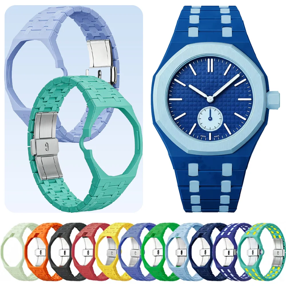 Bioceramic Strap+Case For Swatch x AP Royal Pop Modification Kit Advanced Sport Watchband For Royal Pop Biomaterials Accessories