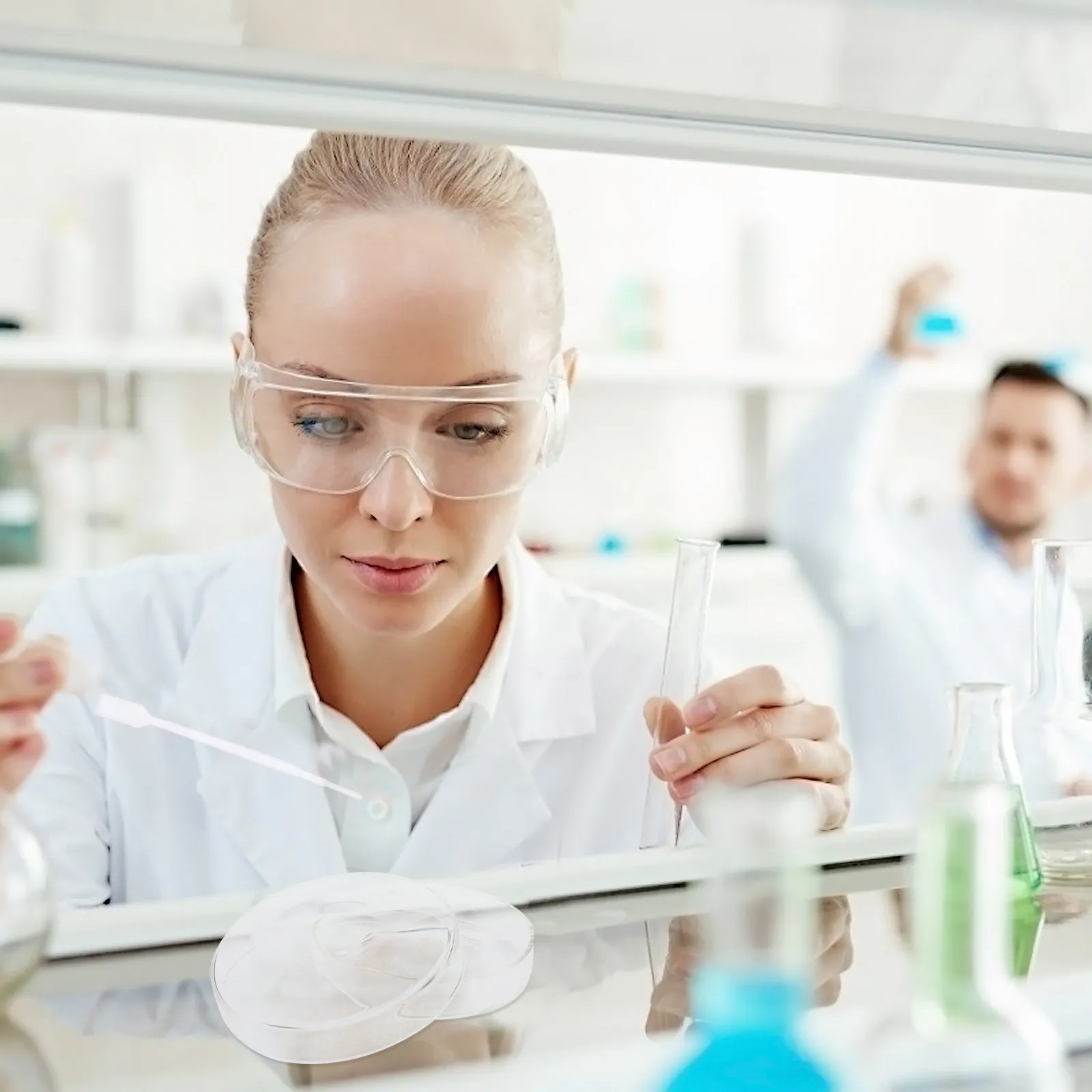 

1 шт. Прозрачная стеклянная чашка Петри для клеточных культур, плоская, профессиональная, для лабораторных биологических экспериментов