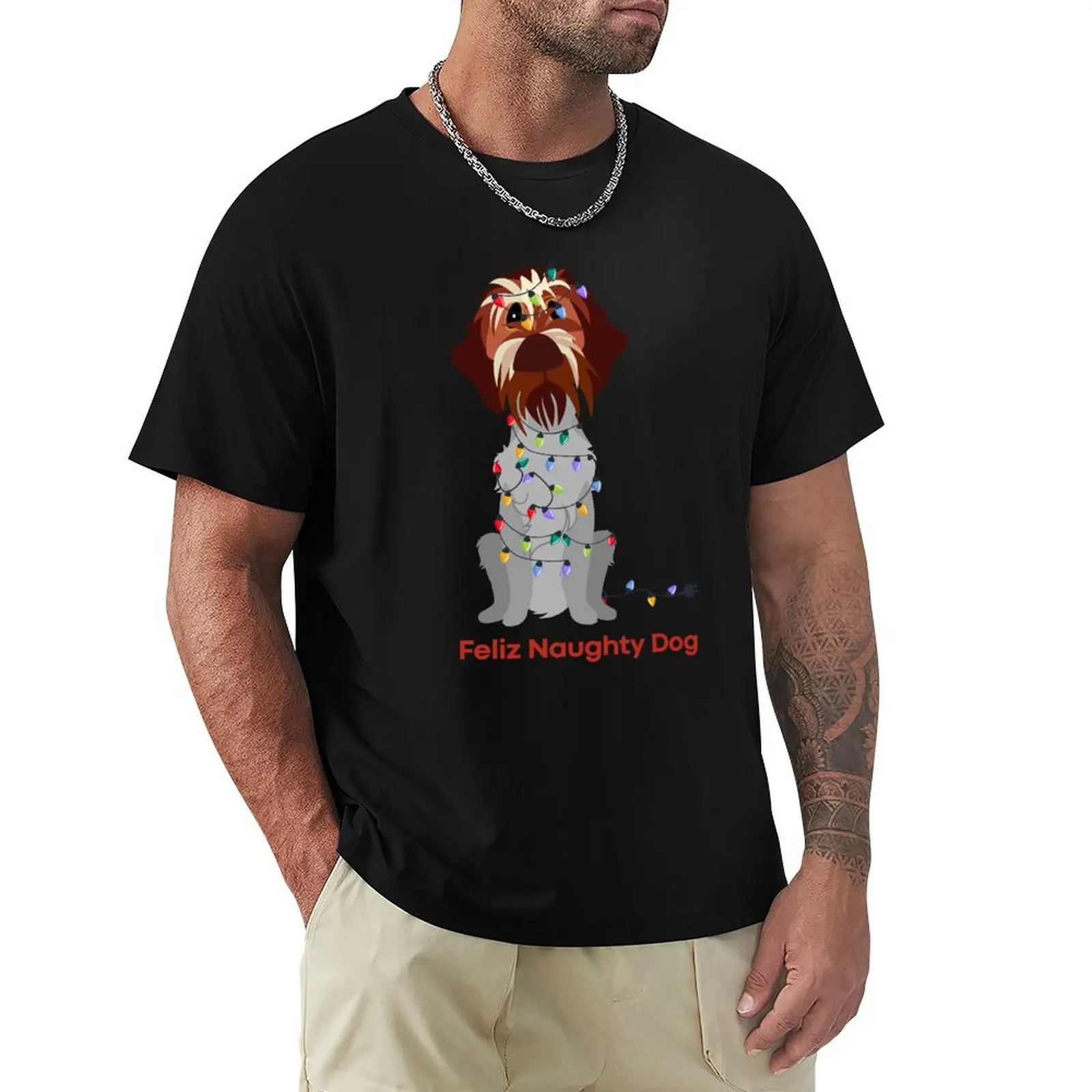 FELIZ NAUGHTY DOG EMMET T-Shirt Big Size Short Sleeve Casual Top