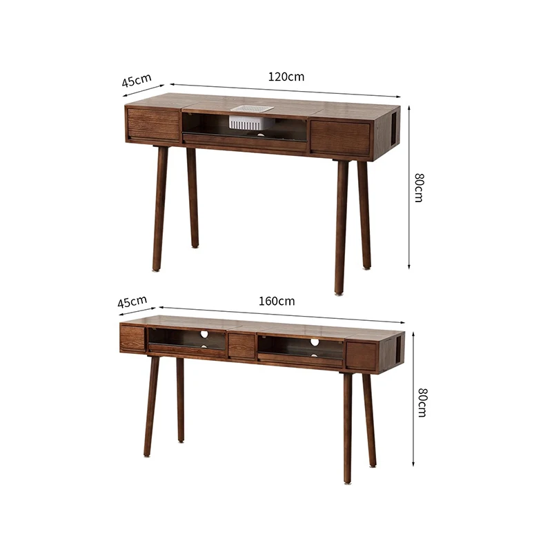 Vintage Mid Century เล็บตารางฝุ่นที่ไม่ซ้ํากันคลาสสิกภาษาฝรั่งเศสคําเล็บโต๊ะ Rustic Retro ตาราง Onglerie Saloon เฟอร์นิเจอร์