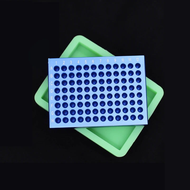 

Силиконовая подставка для льда Модульная подставка для пенопласта для алюминиевого ящика для льда 0,2/1,5 мл PCR Cooler Coat