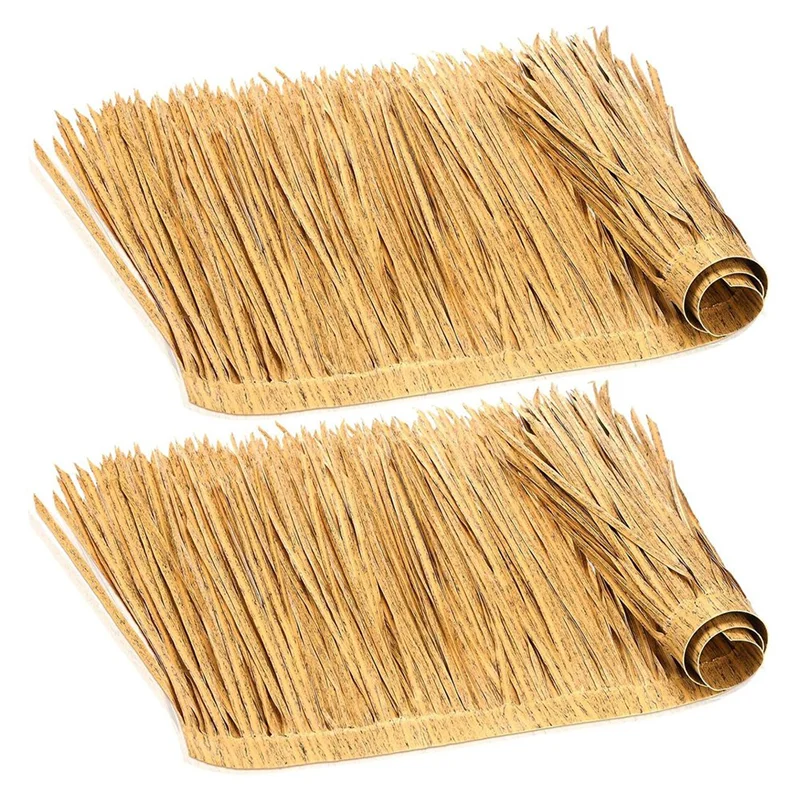 BAAJ-2Pcs Mexican Style Artificial Palm Thatch Roof Rolls For Outdoor Hawaiian Party Decor For Tiki Bars, Parties, Gardens & Fen