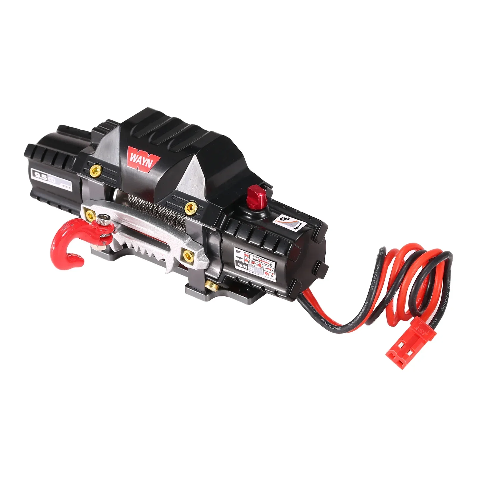 for RC Car Metal Winch Large Load Capacity Winch with CH3 Connecting Line for  1/8 1/10 RC Crawler Car