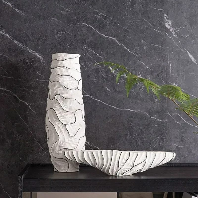 Nordic simple and creative dragon ridge vase fruit plate ornament home jewelry living room flower arrangement storage coffee tab
