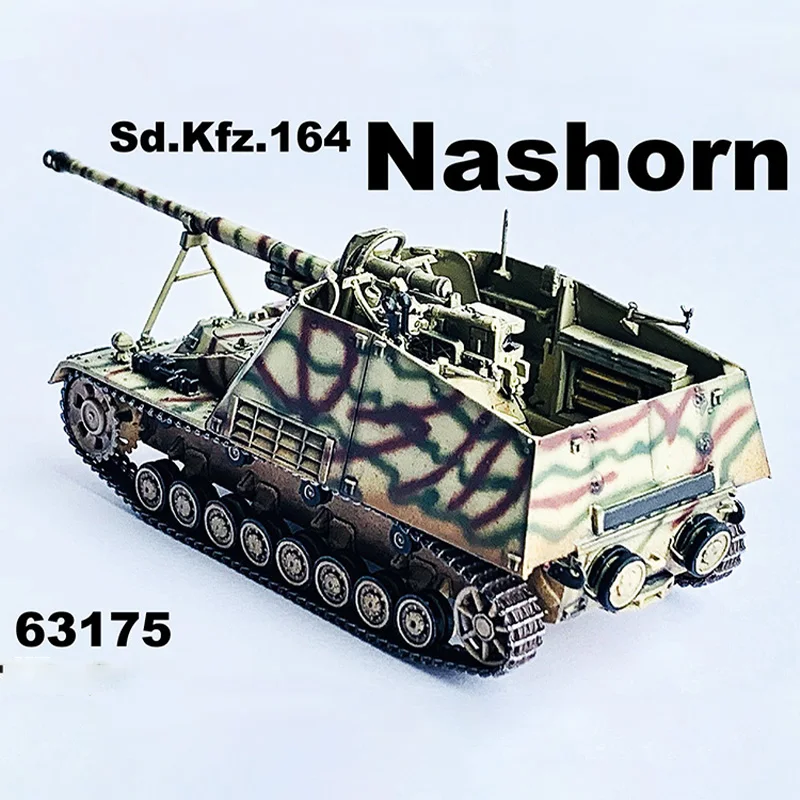 63174 63175 1/72 échelle allemande Sd.Kfz.164 Nashorn automoteur Anti-réservoir pistolet Simulation réservoir modèle affichage Souvenir à collectionner