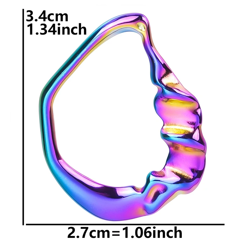 7pcs Brief Fashion Irregular Geometry Gold Plated Pendant No Fading Stainless Steel Pendants Used To Making Diy Necklace Bulk
