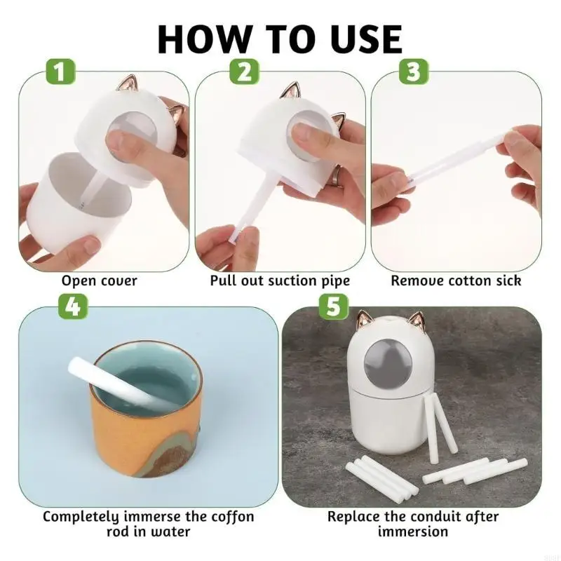 808f 100 piezas Humidificador Palgaciones filtro algodón Textura esponja adecuada para mayoría los modelos para