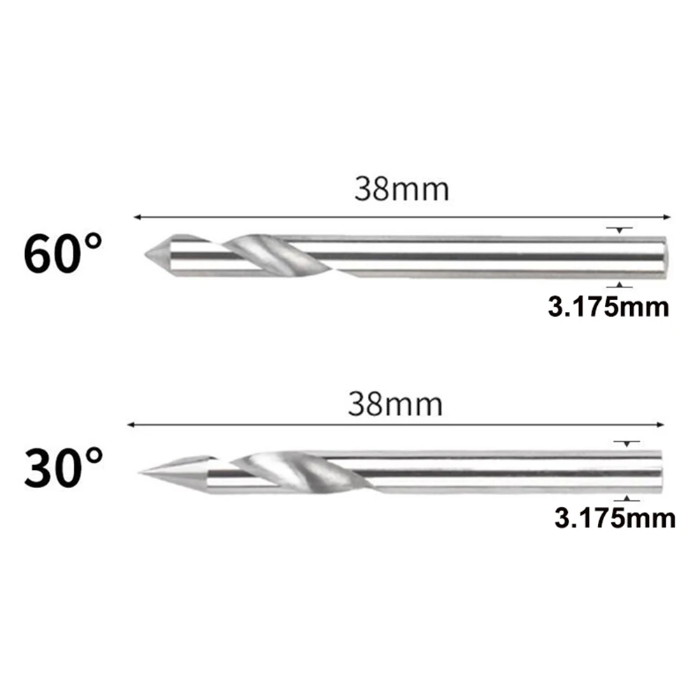 

CNC Router Bit Engraving Tools Milling Cutter Pointed Single Blade V Groove 1 8 Inch Round Shank Cutting Milling