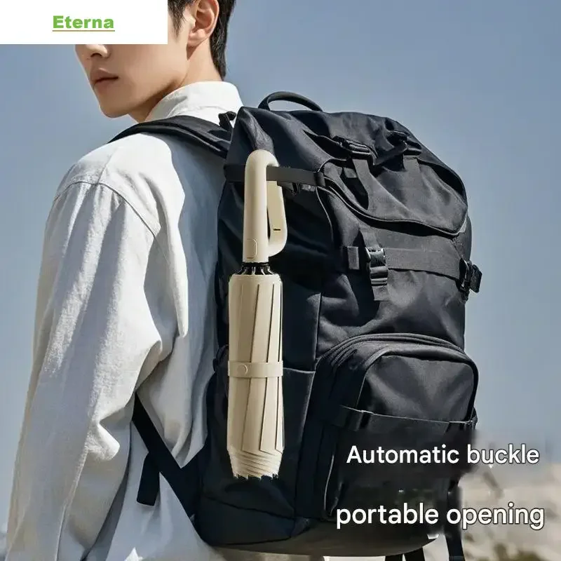 Fully Automatic Reverse Folding Umbrella Ring Buckle Enlarged Reinforced Windproof Waterproof Sun & Rain Outdoor Portable