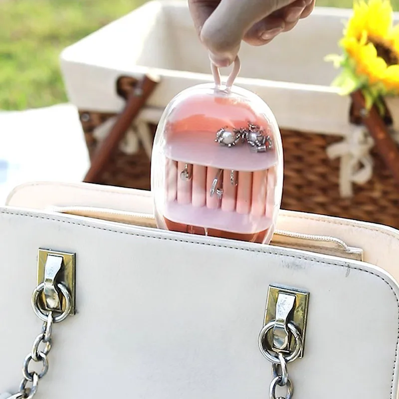 Portable Travel Mini Jewelry Box Organizer Box Display Jewelry Storage Case For Women Girls