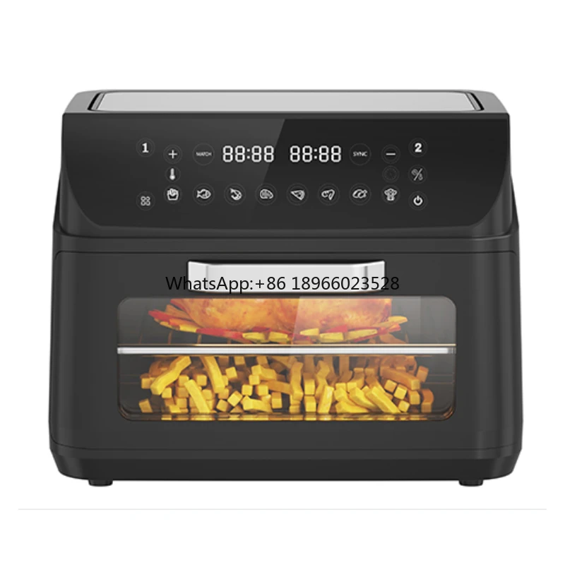 

New Design Custom Logo 12L Stainless Steel Smart Digital Countertop 10-in-1 Toaster Air Fryer Oven With Visible Window