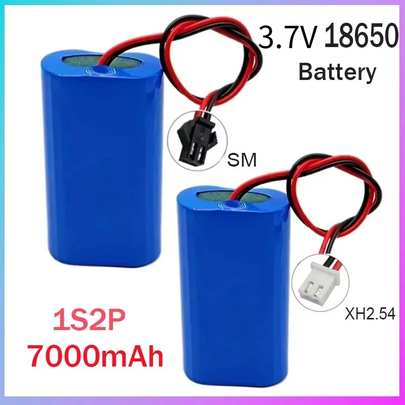 

18650 7000mAh Battery Pack 3.7V 1S2P Lithium-ion Toy Beauty Salon Rechargeable Battery Pack, XH2.54, SM Plug Built-in BMS