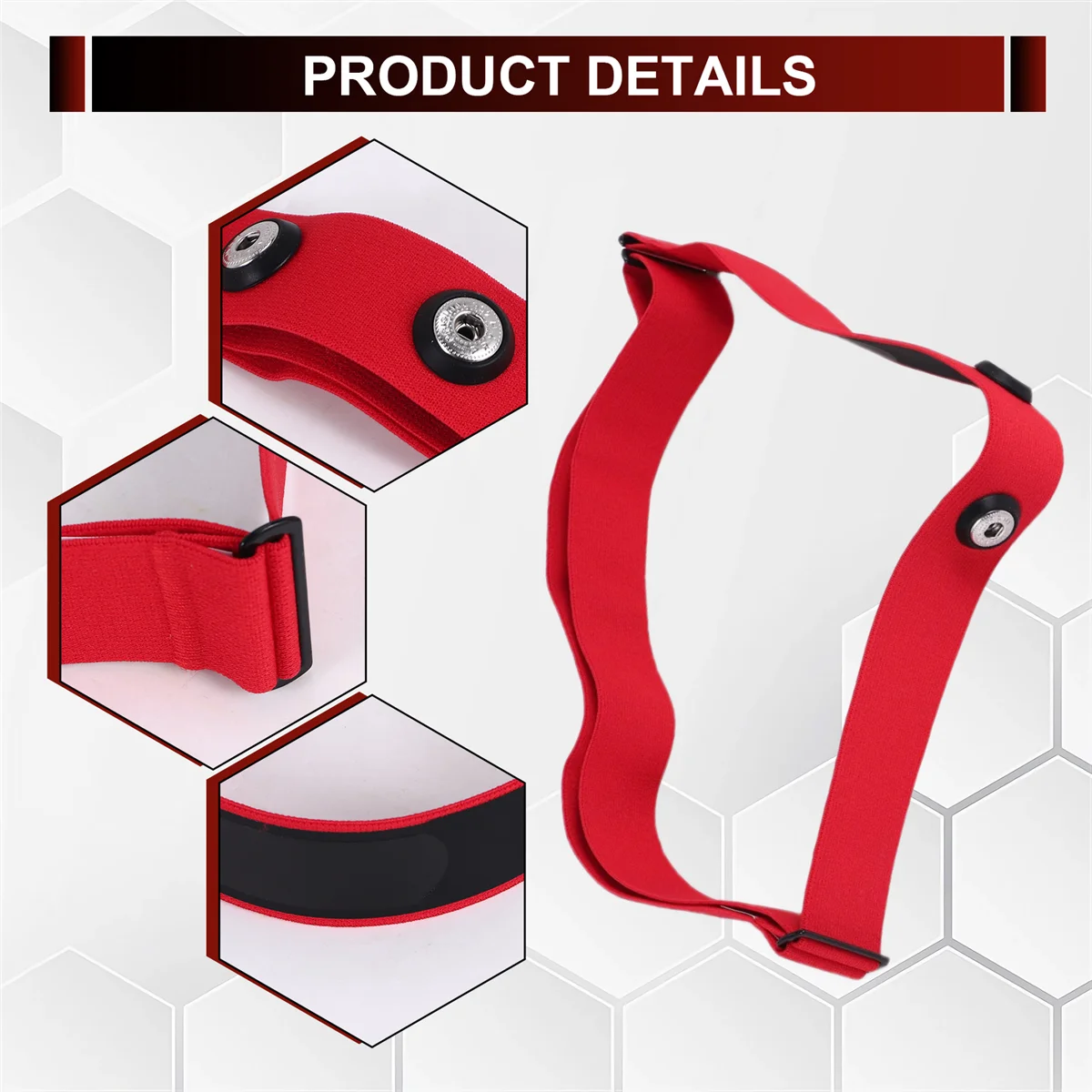 AT77 Ремень сердечного ритма Нагрудный ремень для Coospo Polar Wahoo Garmin Mount Датчик сердечного ритма Монитор Эластичный мягкий ремешок Красный