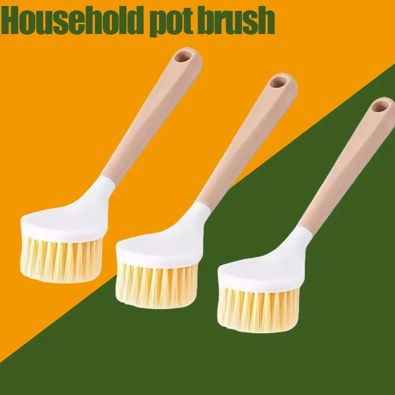 Long handle pot brush Household dishwashing pot brush Dishwashe utensils Non-stick brush descal grease non-stick pan clean brush