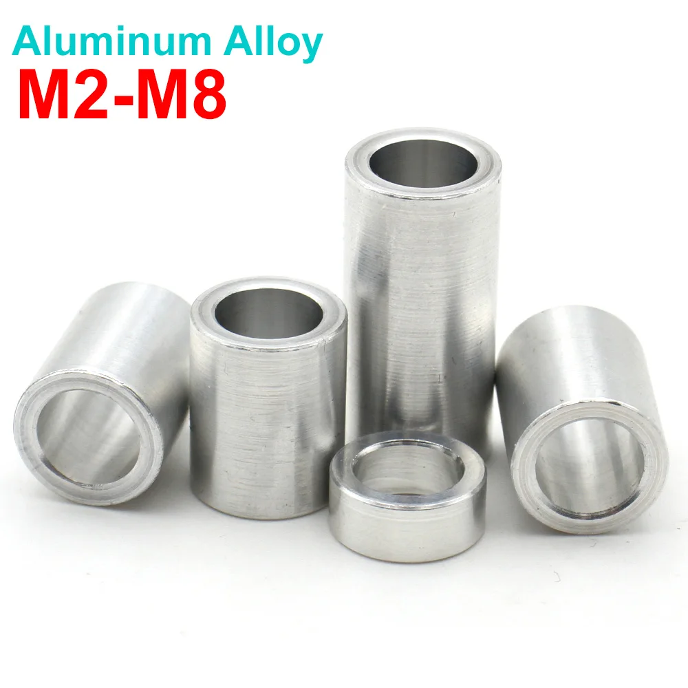 

5/10/20pcs M3 M4 M5 M6 M8 Aluminum Alloy Non-threaded Sleeve Flat Bushing Gasket CNC Stand-off Spacer For RC Model Part