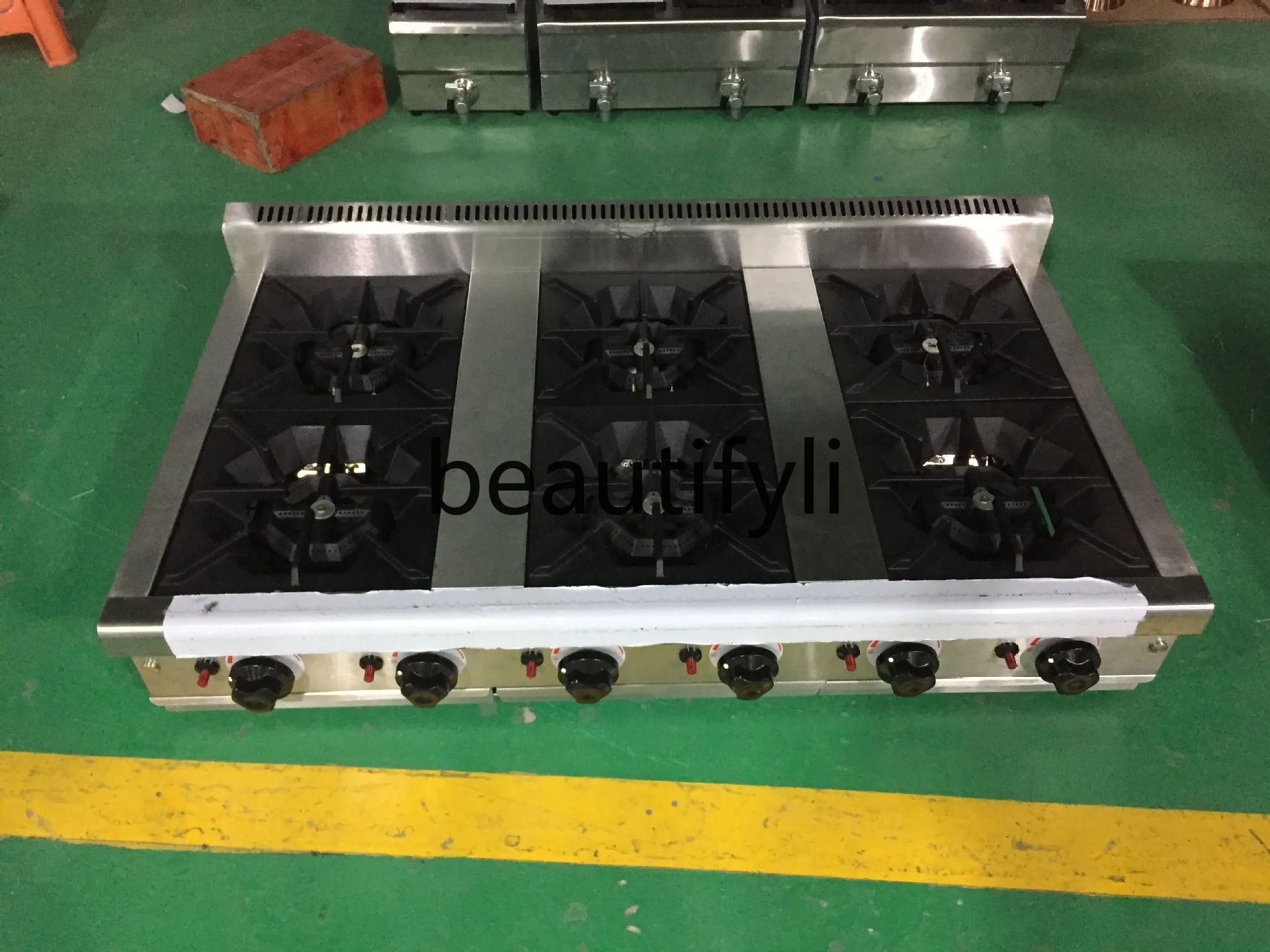 Tabletop Gas Six-Burner Clay Pot Stove Breakfast Shop Clay Pot Soup Noodle Stove Commercial Catering Equipment Manufacturer