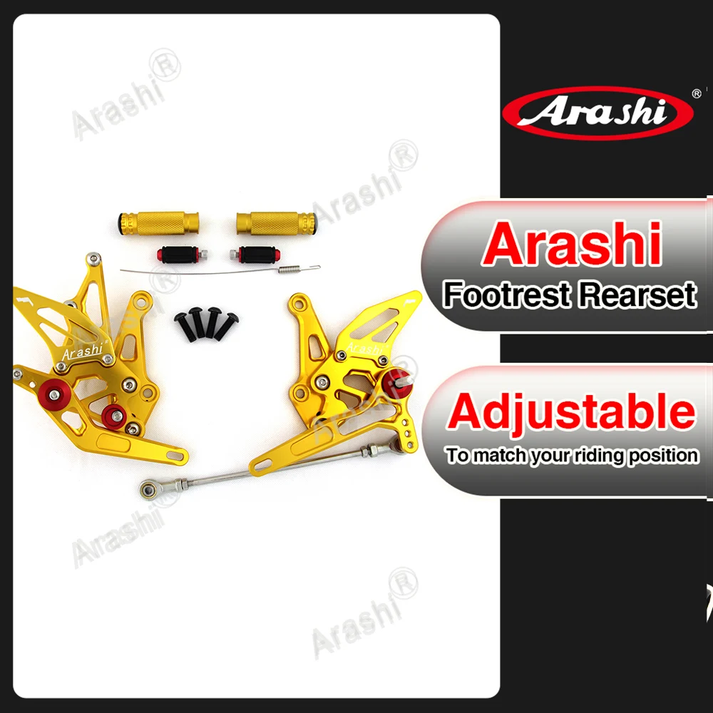 أراشي V1.0 مجموعات خلفية قابلة للتعديل باستخدام الحاسب الآلي مسند للقدمين أوتاد قدم لـ KAWASAKI Z1000 Z1000SX Ninja1000 Z 1000 1000SX 2014-2017 2015 2016 #1