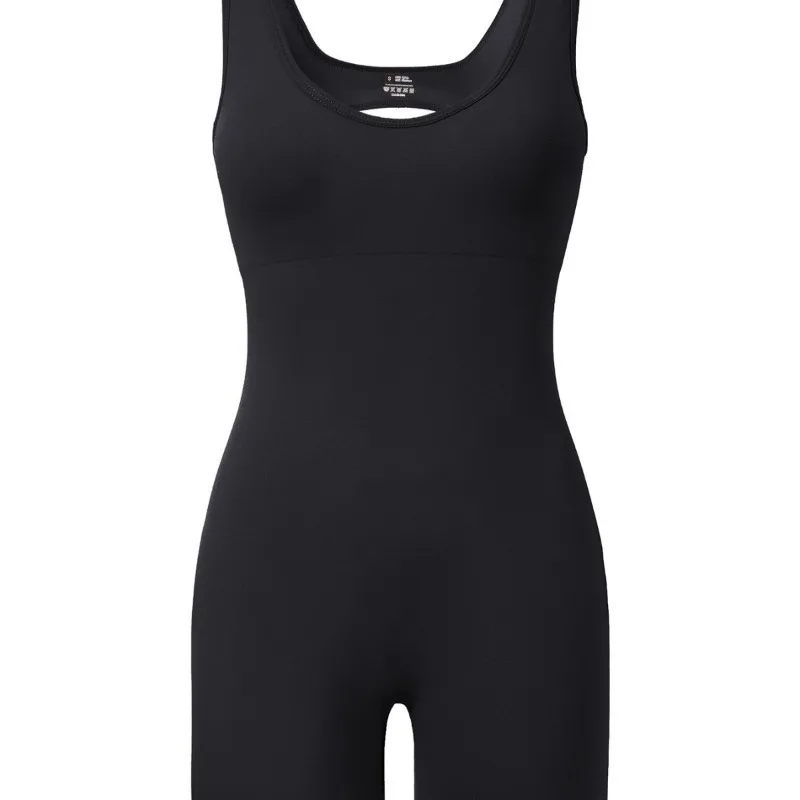 Sexy Back Shapewear Women's Sleeveless Slim Fit Vest Jumpsuit Sports Fitness Running Jumpsuit Yoga Suit High Elastic Skinny