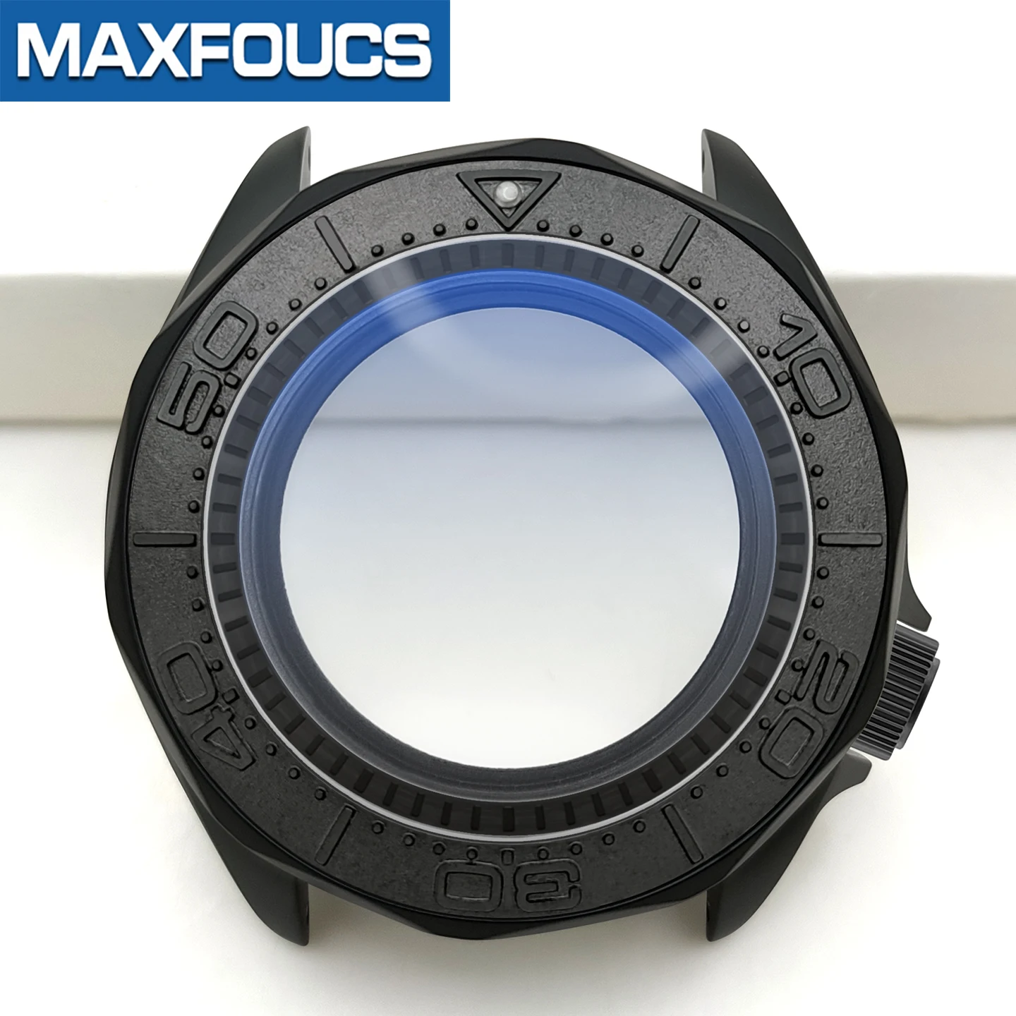 Sea/Master SKX 3.8 Uhrengehäuse-Set, schwarz matt, passend für NH35/NH36/NH34 MOD-Uhrengehäuse, Teile, Saphirkrone, individuelles Zubehör – Detail 8