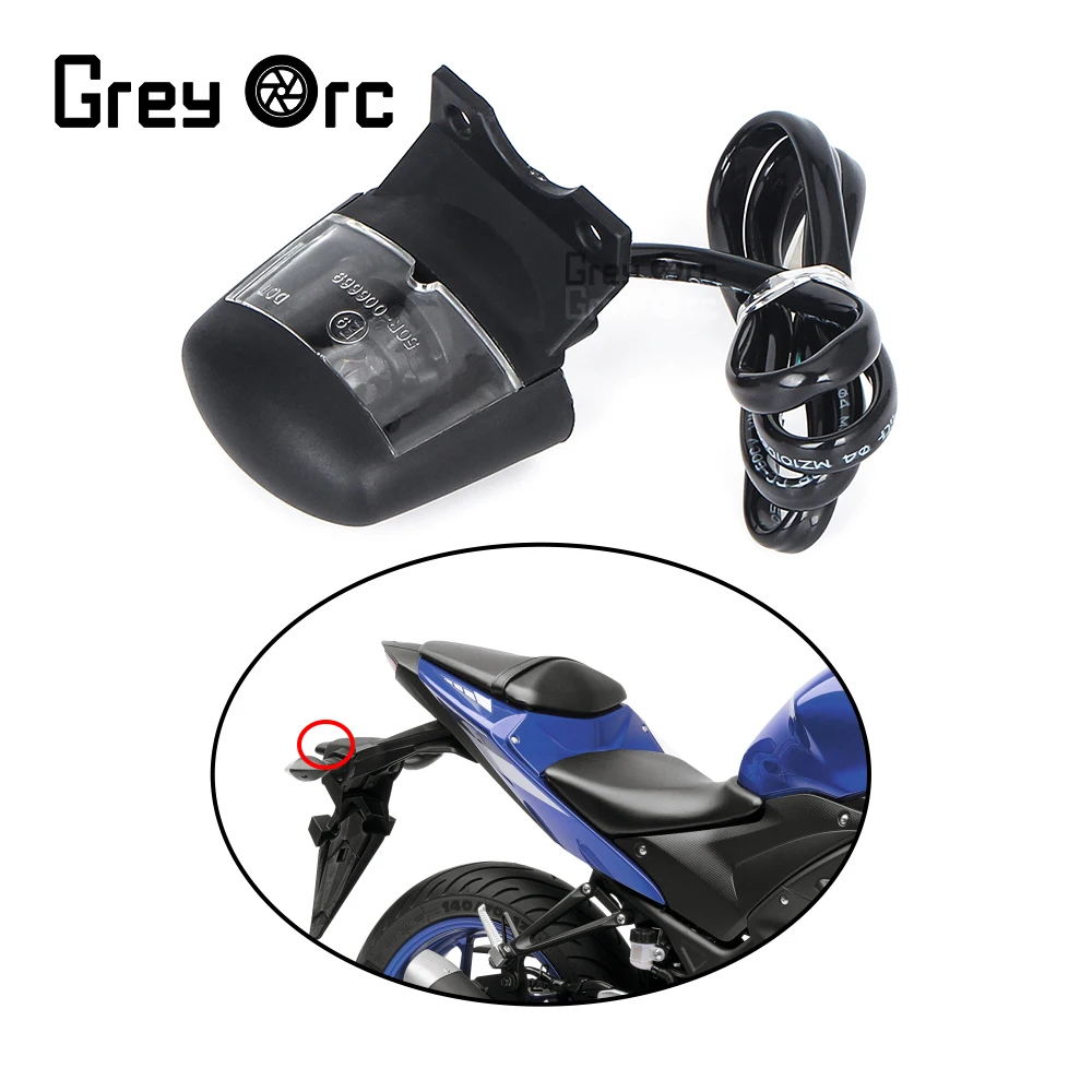 For YAMAHA YZF R25 YZF R3 YZF R3 R25 YZF-R25 YZF-R3 MT 03 MT03 MT-03 XMAX Motorcycle Accessories Rear License Plate Lamp Light