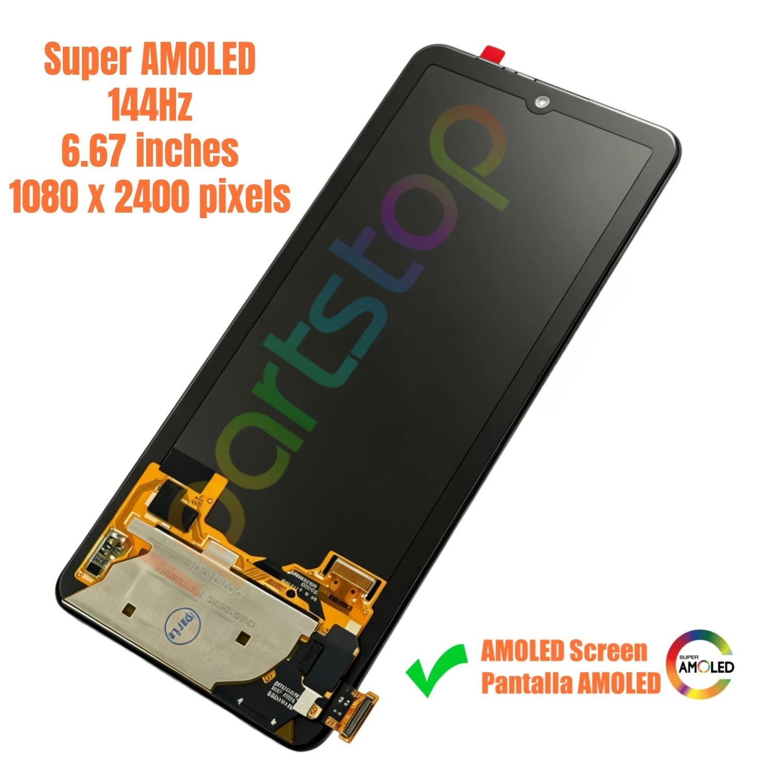 iParts Replacement Display for Xiaomi Black Shark 4 4S Pro 5G PRS-H0 PRS-A0 KSR-A0 PAR-H0 144Hz Touch Screen Digitizer Assembly