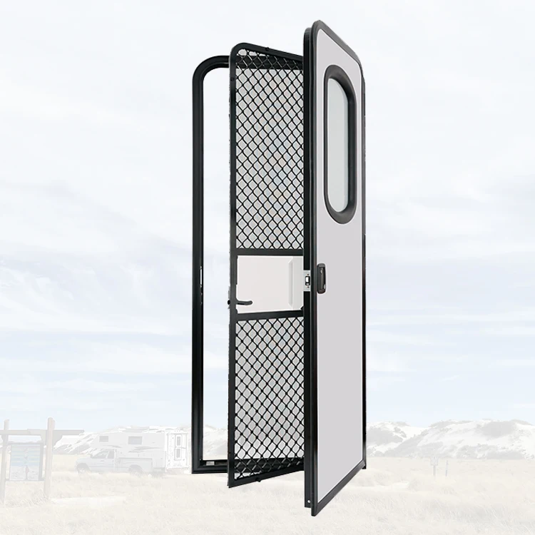 540*1640mm Aluminum Alloy RV Door High Performance Motorhome Entry Door with Car Windows,Custom sizes
