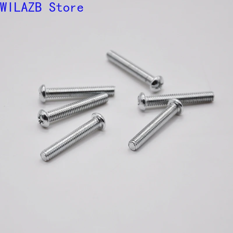 

2-50Pcs GB818 M1.6 M2 M2.5 M3 M3.5 M4 M5 M6 M8 Cross Phillips Round Pan Head Screw Bolt Zinc Plated