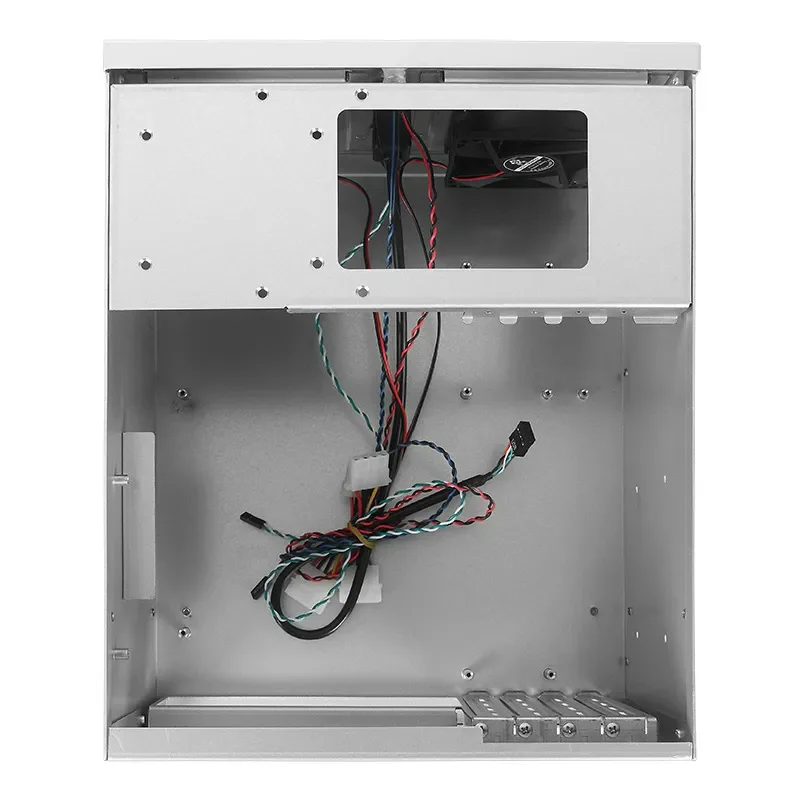 For Wall-mounted Chassis Industrial Control 4-slot Visual Inspection Computer CNC Computer High-end Full Silver