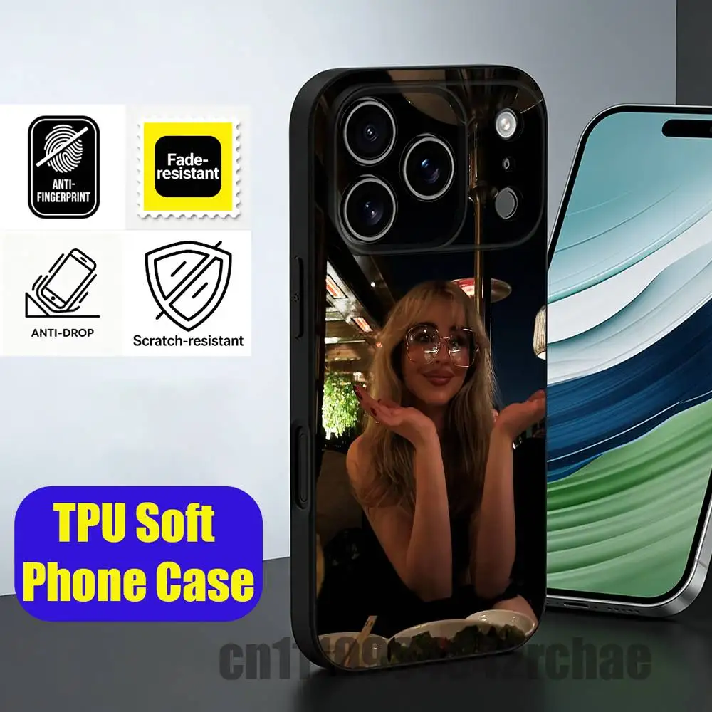 

For Singer S-Sabrina C-Carpenter Phone Case iPhone 15,16,12,14,13,11,17,Pro,Max,Plus,E,Air,Mini Black Cover