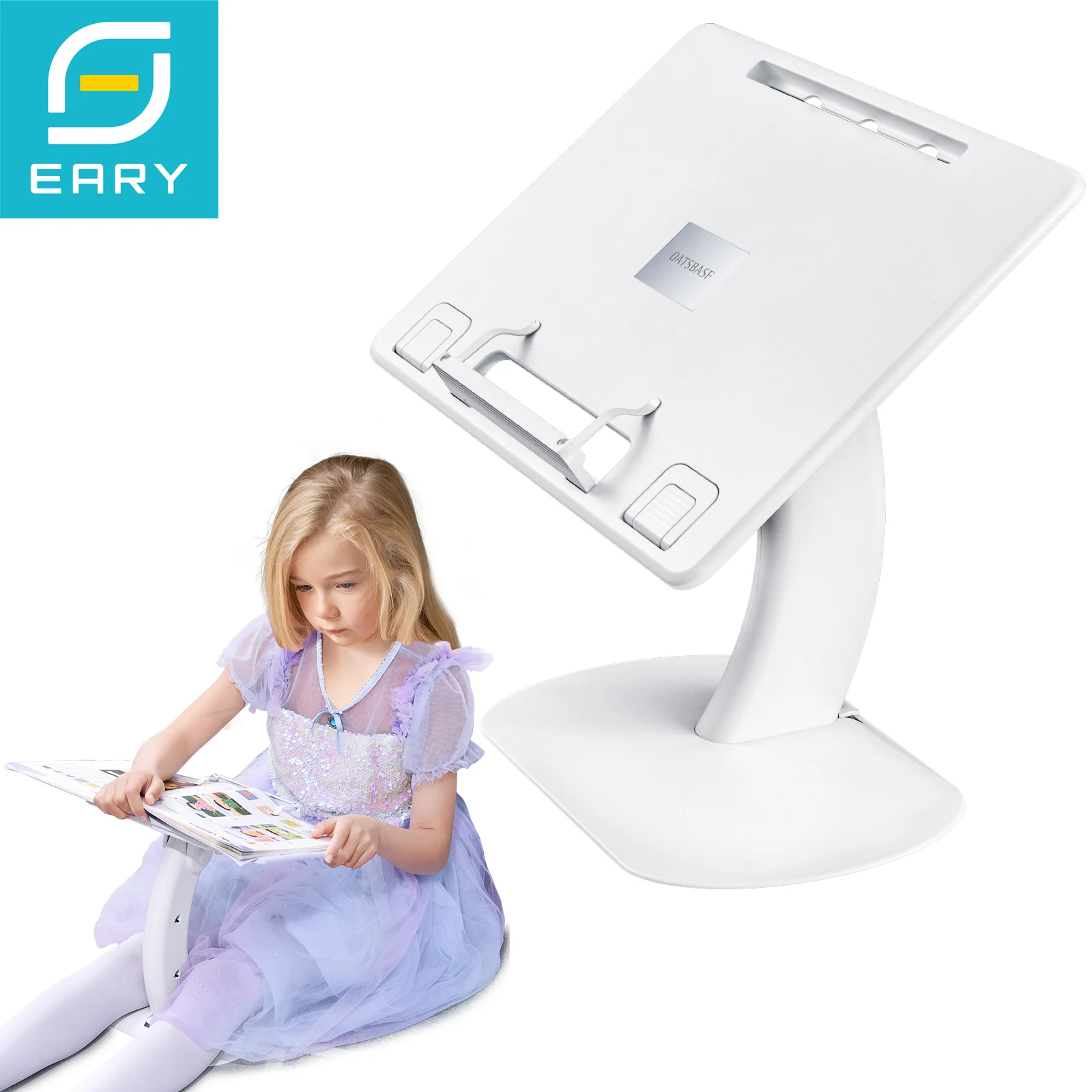 

Eary Laptop Desk for Bed Tray Adjustable Angle Portable Couch Table with Bookstand Car Rear Seat Sofa Floor Stand for Adults Kid