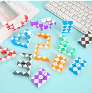 3 cm kleine kubus Leuk en draaibaar Mini Intellectueel speelgoed Veelzijdig Opvouwbaar Klein 24-segment Magische liniaal Draag kindercadeau