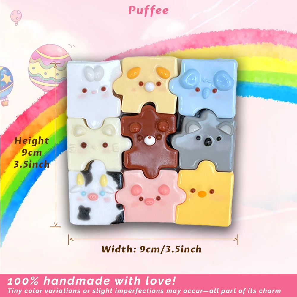 퍼즐 식품 등급 실리콘 스퀴시 장난감, 수제 스퀴시, 크림 같은 부드러운 접착제 느린 리바운드 짜기 장난감, 끈적끈적/다채로운