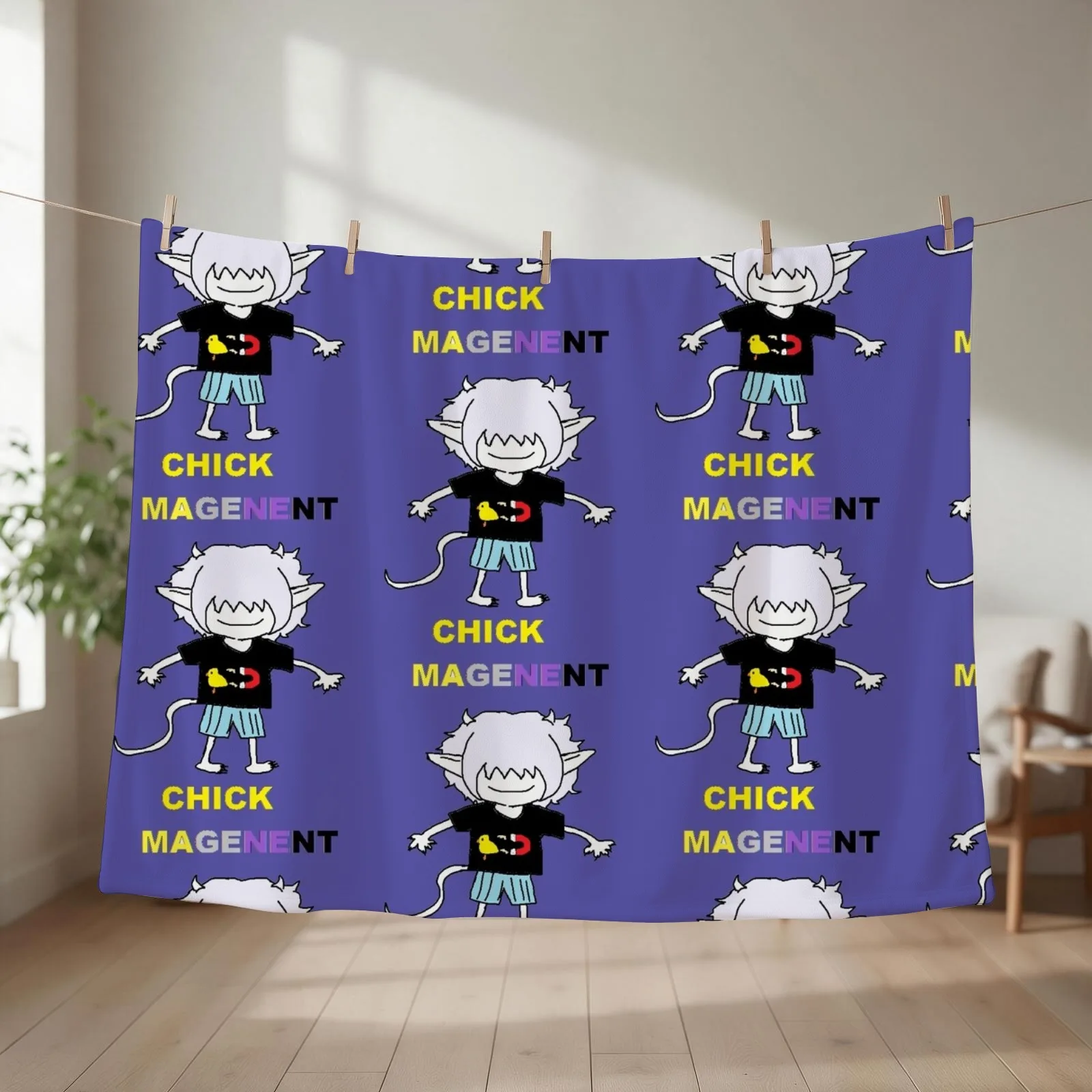 chick magnet *cooler version* Throw Blanket couch cozy soft plush fuzzy picnic outdoor blanket