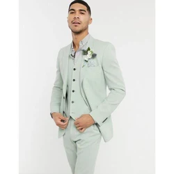 Elegant Suits for Men 2023 Groomsmen Dress Three Piece Best Gentleman Leisure Suit  Single-breasted Slim Fit