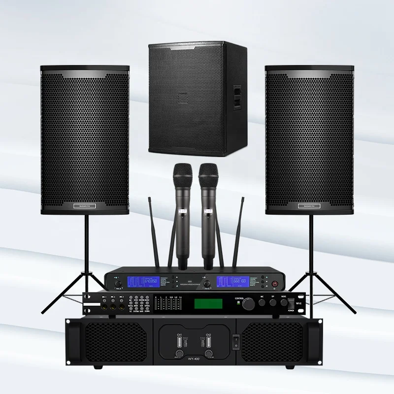 Professional Stage Performance Full Set Karaoke Speaker for Home Theater 8 Inch 10 Inch 12 Inch Clear Bar Karaoke Sound Set