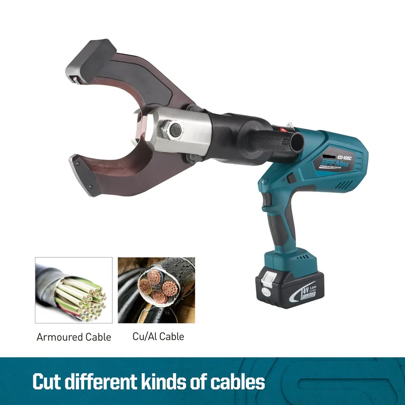 Cable Cutter Rechargeable Hydraulic Cable Cutter ED-65C/85C/105C/120C Two Batteries and One Charge