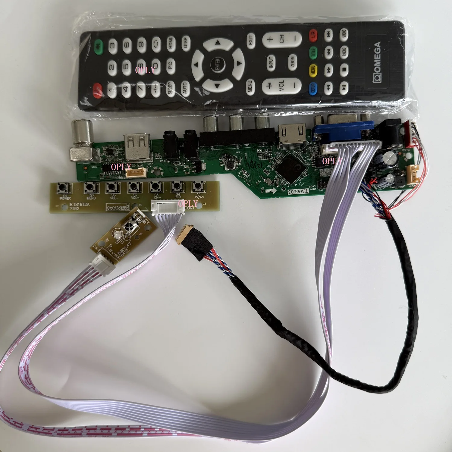TV Controller board kit HDMI-compatible RF USB AV VGA Audio for HB156WX1 LTN156AT35 1366X768 15.6