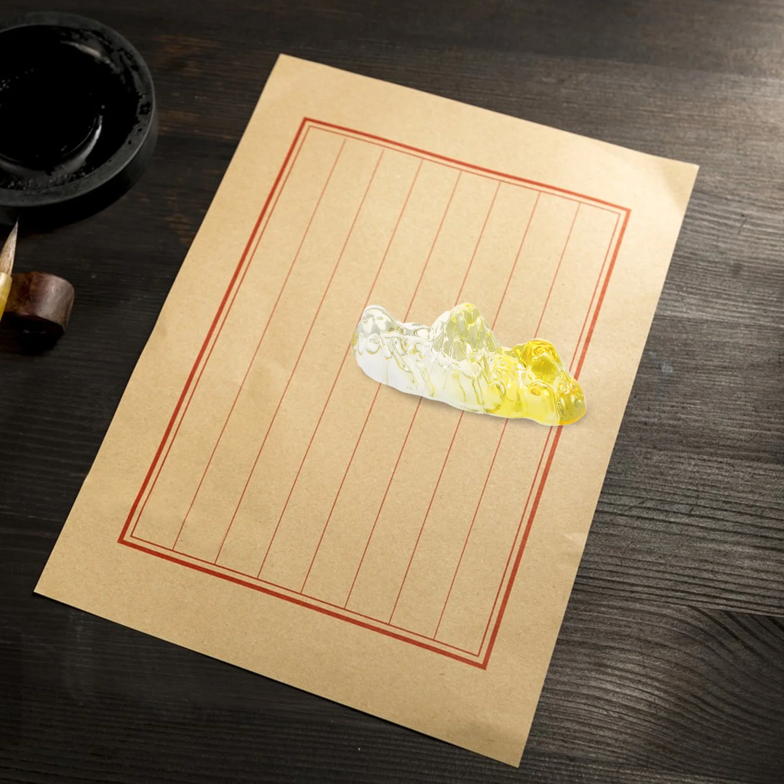 

Crystal Sculpture Elegant Chinese Feng Shui Desktop Ornament Pen Holder Nursery Room Decor Table Centerpiece Home