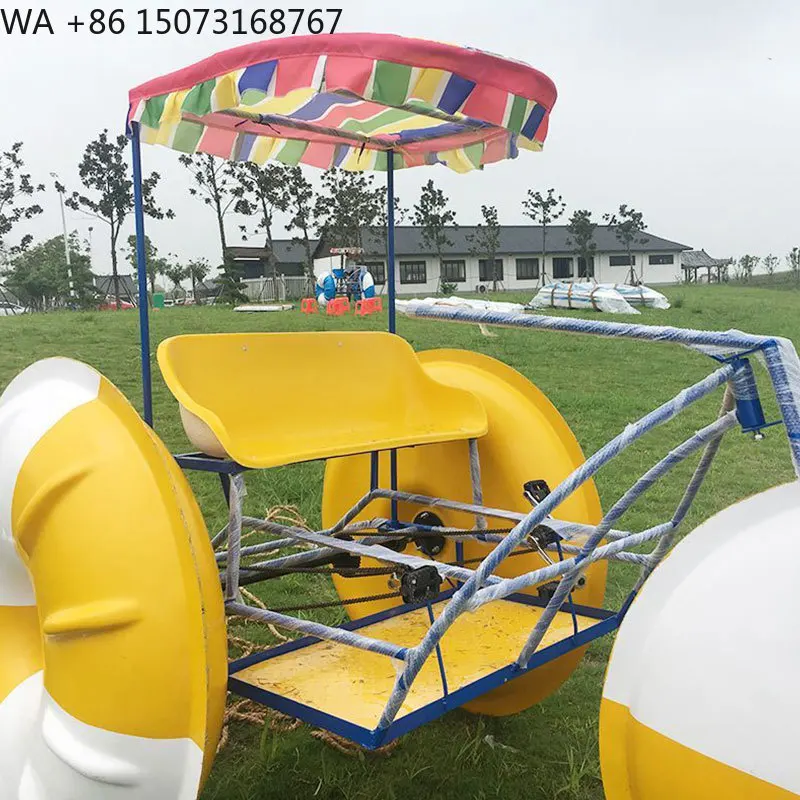 

2024 New Design Pedal Water Bike Boat with Fiberglass Material Rocket Model Pedal Boat with 2 Seats for Sale