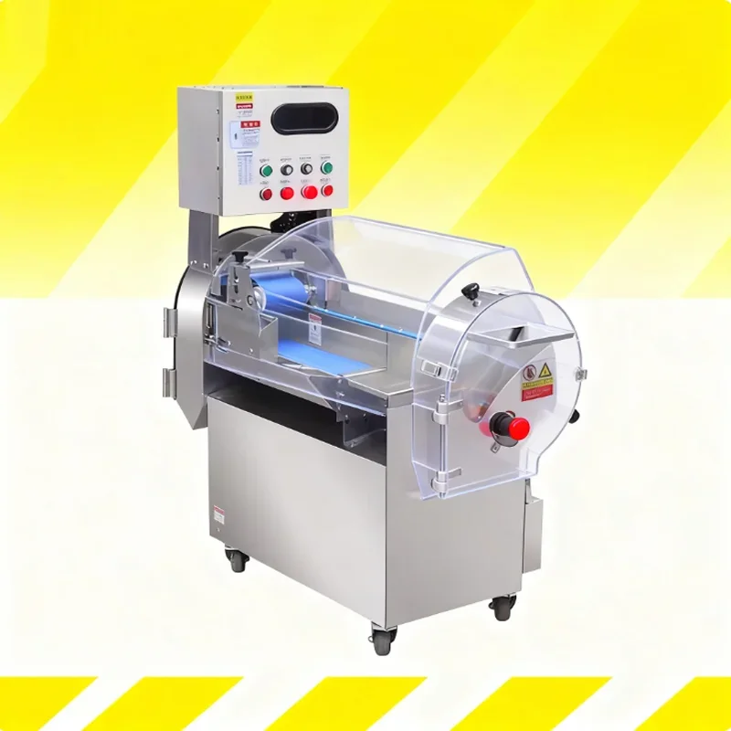 Fully Automatic Multi-Functional Vegetable Cutter High-quality Double Head Cabbage and Eggplant Dicing Machine