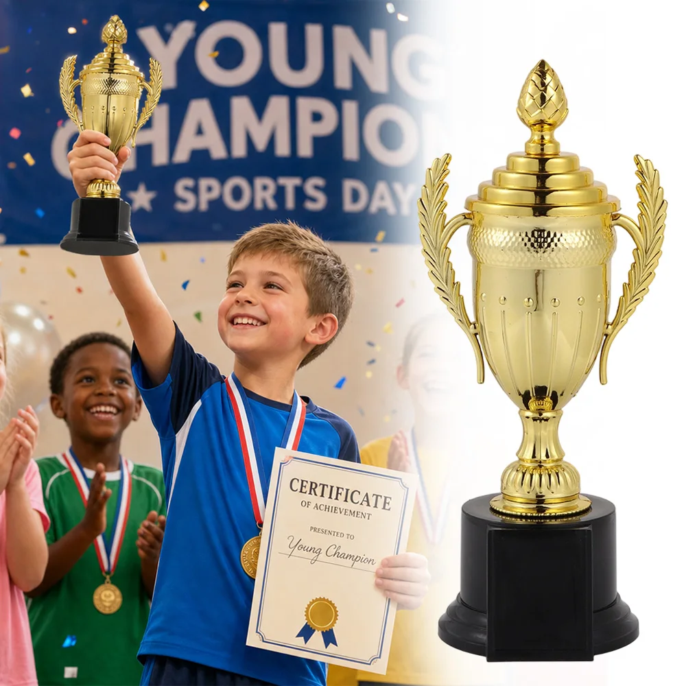 Children's Trophy Awards Plastic Model School Rewarding Supply Small Prize Cup Competition Soccer Craft Souvenirs